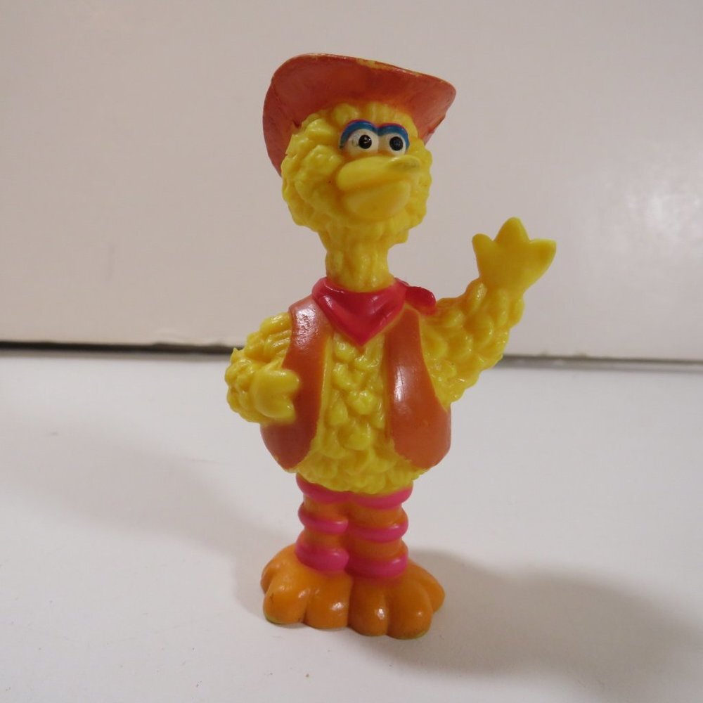 Big Bird with w cowboy hat & vest Sesame Street Play Farm Figure JHP